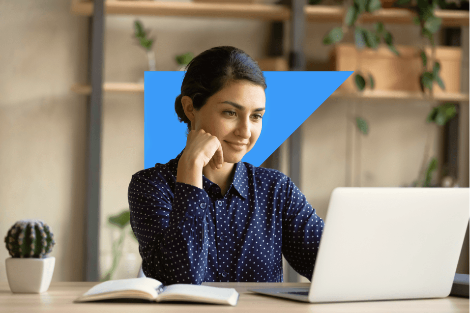 woman using laptop